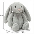 thumbnail image 2 of 9.8" Soft Stuffed Easter Bunny Plush Toy, Cute Floppy Eared Rabbit Pillow, Sweet Plushie for Easter Basket Stuffers & Spring Home Decor, Perfect Gift for All Ages (Silver Grey), 2 of 8