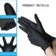 thumbnail image 2 of Guantes de nitrilo, 100 unidades, guantes desechables de nitrilo negros, pequeños brillar  Electrónica, 2 of 5