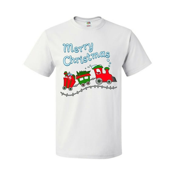 Inktastic Merry Christmas Train with Presents T-Shirt