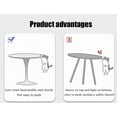 thumbnail image 3 of Newest Modern Tulip Table,Round Dining Table with MDF Top and Steel Base for Kitchen & Small Space,White, 3 of 13