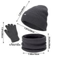 thumbnail image 3 of up to 65% off karymi Winter Beanie Hat Scarf Gloves Set for Women 3 PCS Hat Long Neck Kint Scarf Touchscreen Gloves Christmas Gift Camping Essentials Camping Gear, 3 of 6