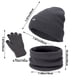 thumbnail image 3 of Conjunto de gorro, bufanda y guantes de invierno para mujer | Gorro de punto de 3 piezas, calentador de cuello y guantes para pantallas táctiles, 3 of 6