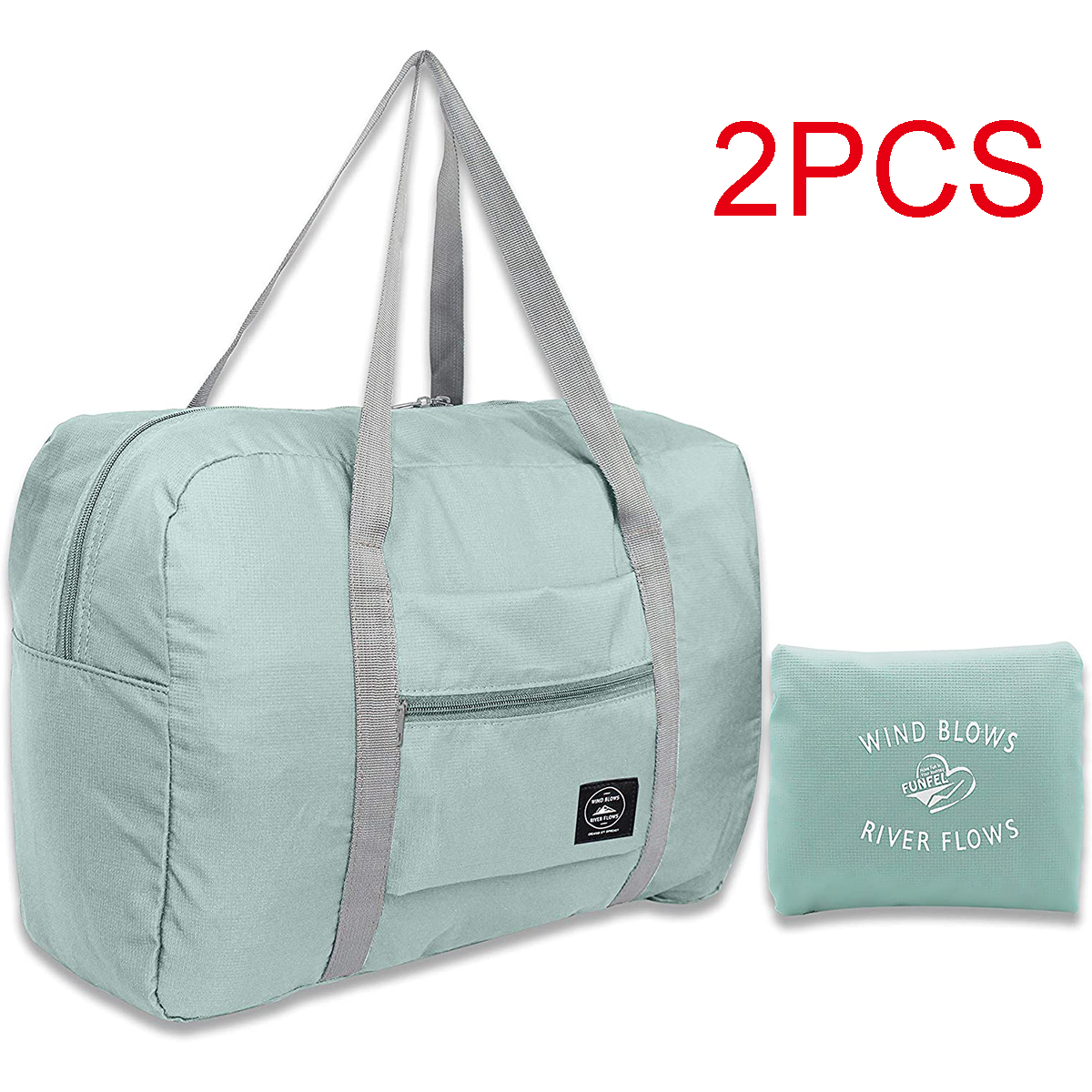 2 Pack Collapsible Duffel Bag for Women Men Kids Large Waterproof Tote