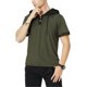 thumbnail image 4 of Camiseta de manga corta con capucha y sudadera para hombre, camiseta, verde militar, negro, L Eigraketly AP002510-03, 4 of 6