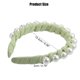 thumbnail image 4 of Diadema Unique Bargains con cinta trenzada de perlas sintéticas verde 0.79 pulgadas, 4 of 7