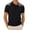 Black, variant on Men's Knit Textured Polo Shirt, Classic Fit Short Sleeve, Breathable Golf Polos for Men, Solid Color Casual Polos for Men Dark Gray XXXXL