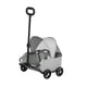 thumbnail image 3 of 4 ruedas Corredor de perros Pet Stroller Multifuctuación de pescado de mascotas Ligero Plegado para perros Cats pequeños para mascotas jugando al aire gris, 3 of 8