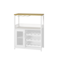 thumbnail image 1 of 3-Tier Wine Bar Cabinet with Detachable Wine Rack and Drawer, Industrial Sideboard and Buffet Cabinet with Glass Holder and Mesh Door, Durable and Stylish Storage Solution, 1 of 4