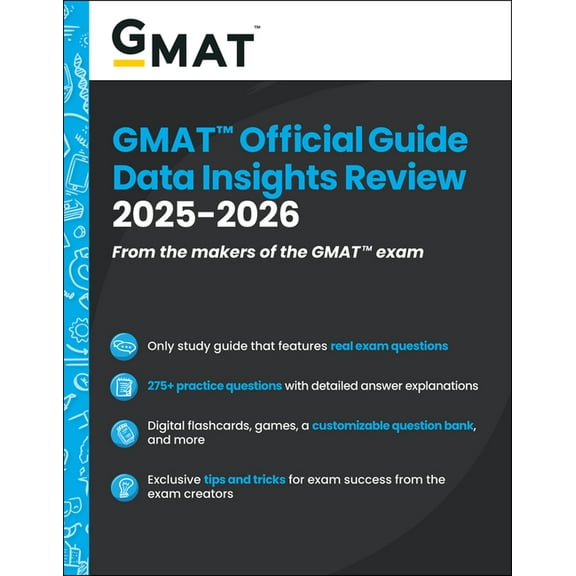 GMAT Official Guide Data Insights Review 2025-2026: Book   Online Question Bank, (Paperback)