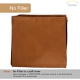 thumbnail image 4 of leatherooze 28*28*18 inch Indoor outdoor Leather Pouf, Brown (Comes with No Filler), 4 of 5