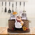 thumbnail image 5 of Fat Chef Resin Decorative Wine Bottle Holder Rack, French Chef Figurine Cook with Fruit Tray Container, for Kitchen Wine Cellar Hosting Table Decor Piece (B), 5 of 5