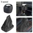 thumbnail image 1 of 5/6 Speed Gear Shift Knob+Gaiter+Base for Saab 9-3 93 2003-2012 Accessory Black 5 Speed＋Cover, 1 of 10