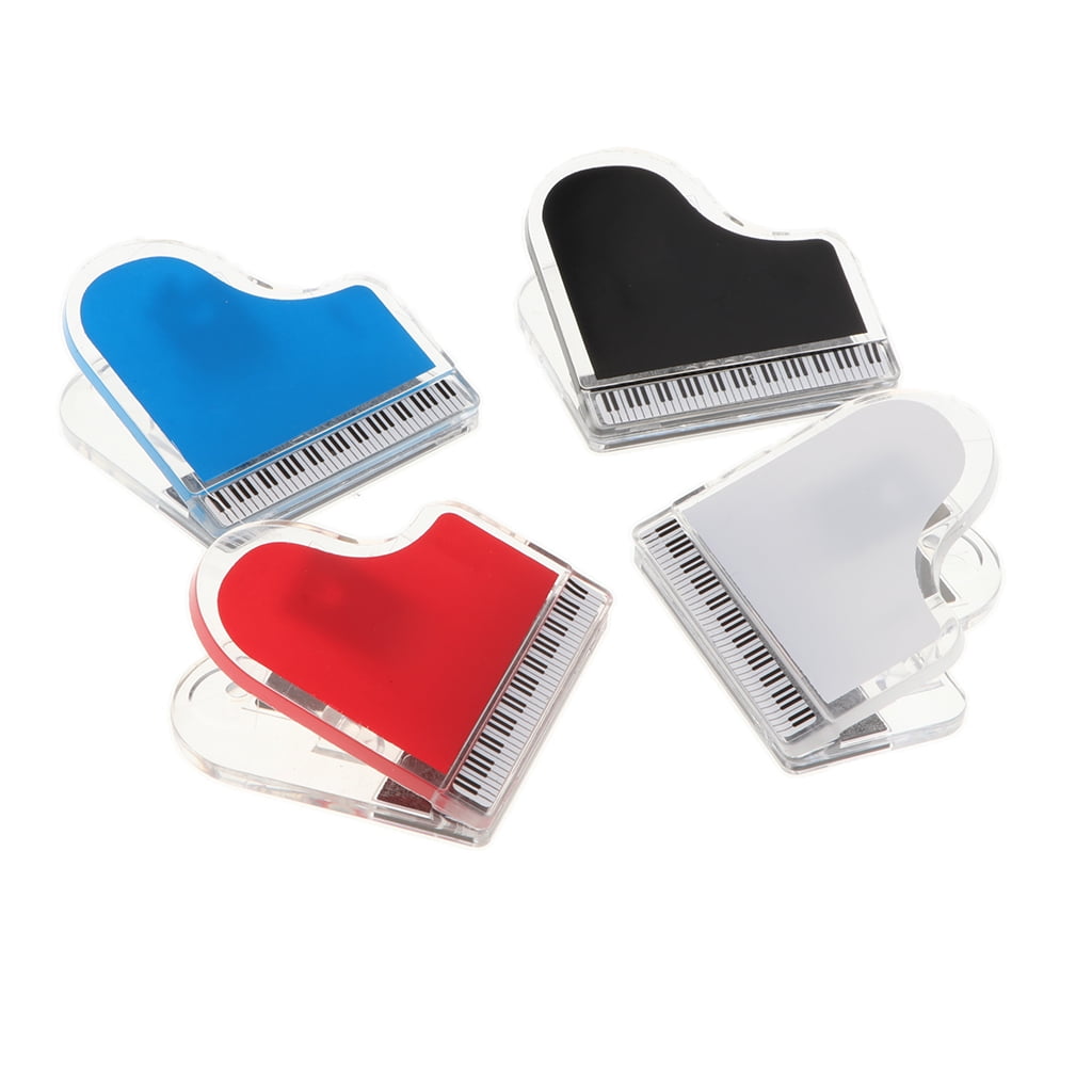 4 Pieces Multifunction Music Page Holder Piano Shape Clip Bookmarks