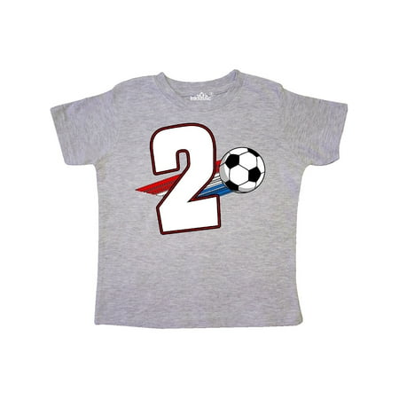 

Inktastic Second Birthday Soccer Gift Toddler Boy or Toddler Girl T-Shirt