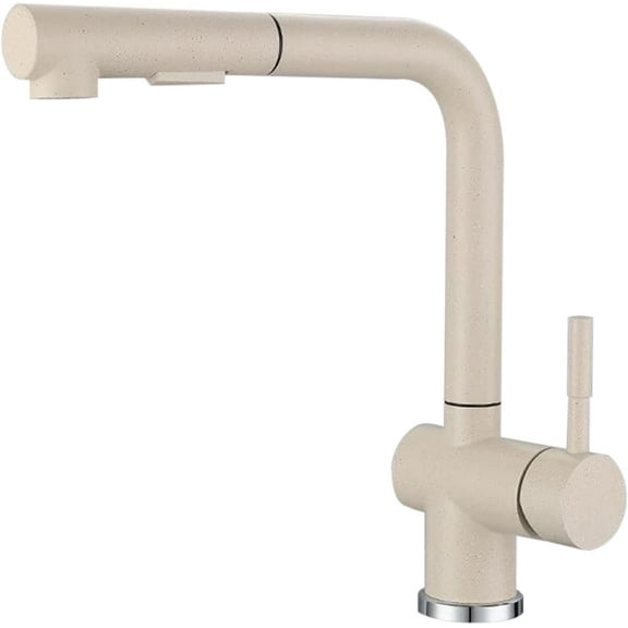 Kitchen Faucets with Pull Out Spray, Kitchen Mixer Faucet Stainless Steel Hot and Cold Water Single Hole Shower Pattern Swivel Pull Out Kitchen Sink Faucet-Black