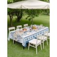 thumbnail image 4 of Outdoor Tablecloth with Umbrella Hole for Patio/Picnic/Party/Camping, Blue Starfish Coastal Waterproof Table Cloth Rectangle Table Cover Washable, Nautical Ocean Summer Coral Botanical (60"x 102"), 4 of 8
