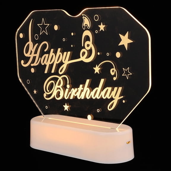 SHINYPASING Lighted Sign Birthday Lights Decorations Acrylic 1Pack for Birthday Party
