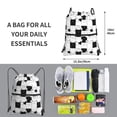 thumbnail image 3 of Sigee Doodle Cute Cat for Drawstring Zipper Backpack ,Waterproof, Durable, Lightweight Gym Bag for Sports, 3 of 5