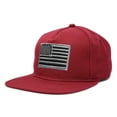 thumbnail image 3 of DALIX Gray American Flag Hat Flat Bill Snapback USA Baseball Cap in Maroon, 3 of 6