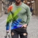 thumbnail image 1 of Blusas y camisas de manga larga con cuello redondo para hombre, blusas casuales de cuello redondo y manga larga, camisetas estampadas, blusas para hombre, 1 of 4