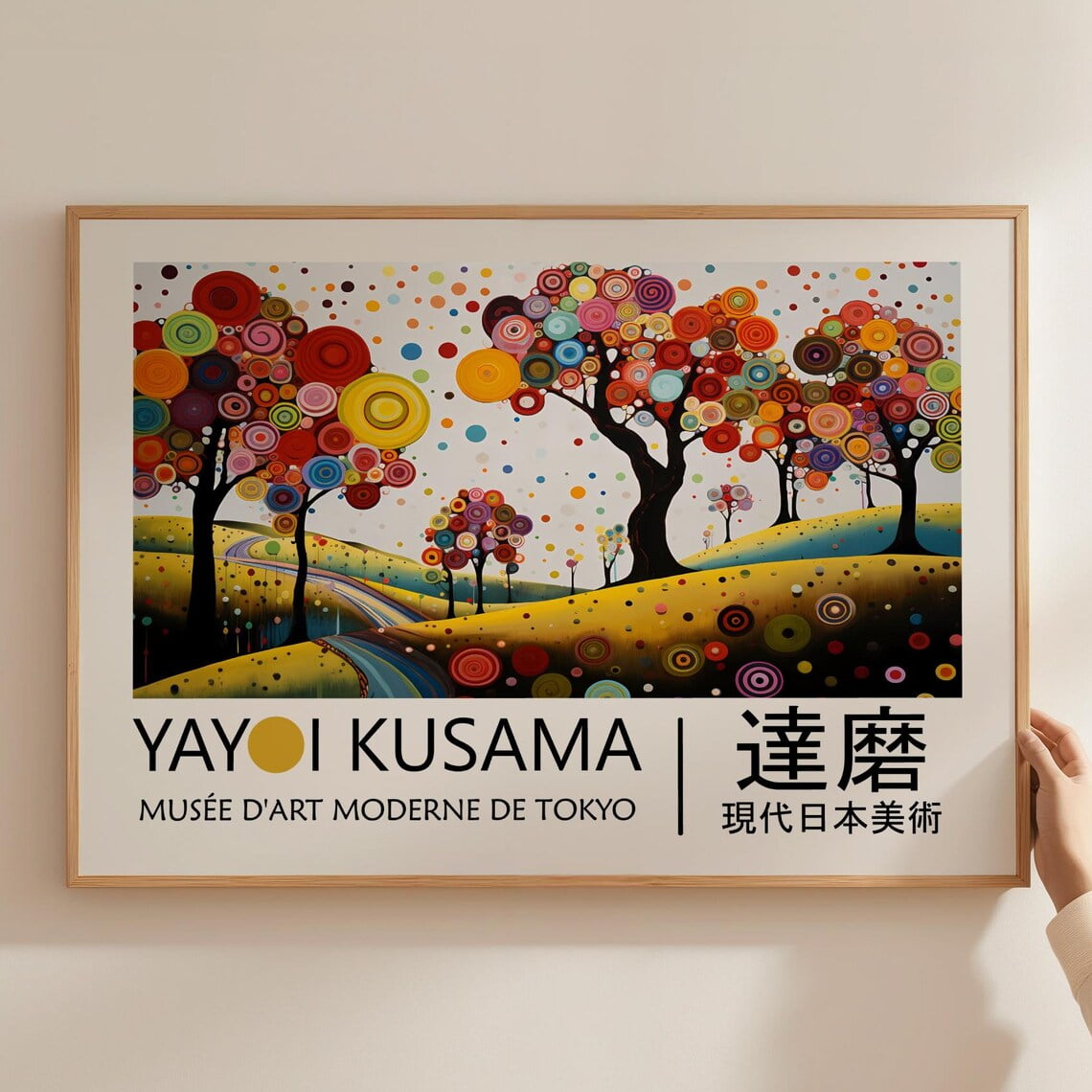 Yayoi Kusama Abstract Whale Art Print, Humpback Whale Yayoi Kusama