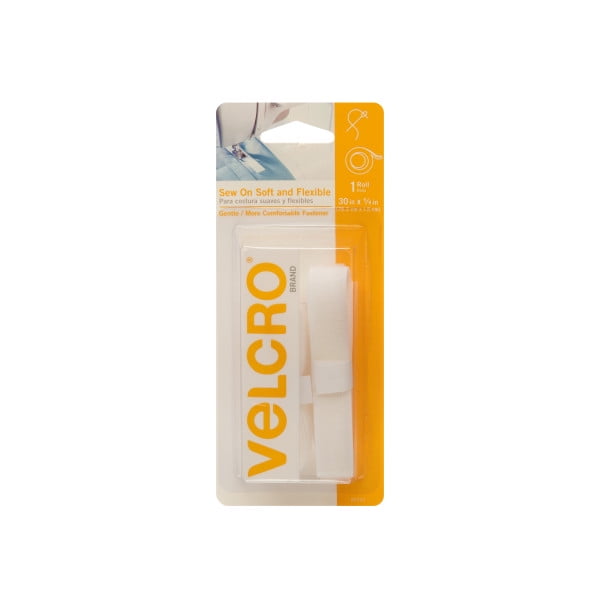 VELCRO® Brand Sew On Soft and Flexible 30in x 5/8in Roll White