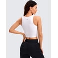 thumbnail image 2 of CRZ YOGA Womens Butterluxe Double Lined Cropped Tops Racerback Tanks Sleeveless Casual Workout Crop Shirts, 2 of 6