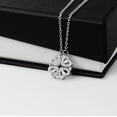 thumbnail image 5 of To my Wife Necklace from Husband, 14K White gold finish Magnetic Hearts Clover Necklace, Gift for Valentines Day, Birthday, Anniversary, Mothers Day, 5 of 13