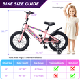 thumbnail image 4 of ICEELF 16 Inch Light Up Kids Bike with Rainbow Frame & Wheel Lights, Toddler Bicycle with Training Wheels for Boys Girls Ages 4-7, 4 of 9