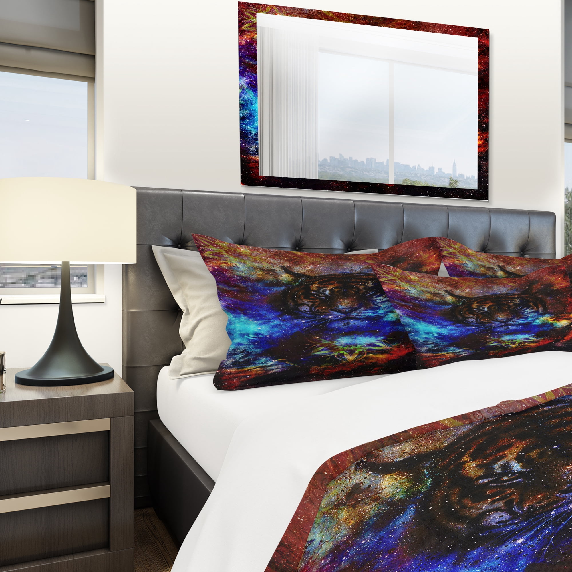 Designart 'Colorful Tiger Collage' Modern & Contemporary Duvet Cover Set