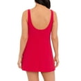 thumbnail image 3 of Simply Slim Women's and Plus Cross Your Heart One Piece Swim Dress, Sizes M-3X, 3 of 4