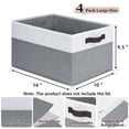 thumbnail image 5 of 4 Pack Large Storage Bins with Lids, Foldable Fabric Baskets for Clothes, Toys, Blanket, 5 of 7