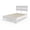 White, variant on Ktaxon Queen Size Bed Frame with Double Slat Headboard，Solid Wooden Platform Bed, No Box Spring Needed, Easy Assembly, White