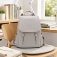 thumbnail image 5 of 12.6in Drawelry Laptop Backpack for Women, Waterproof Large Bag with 4 Compartments and 8 Zip Pockets, Multifunctional Storage Casual Rucksack with Sturdy Handle, Chic Daypack for Travel, Work, 5 of 7