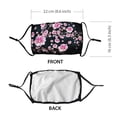 thumbnail image 2 of WIRESTER 6.3" x 8.6" Reuseable Washable Polyester Cotton Mask Cover Protection For Adult, Falling Pink Flower, 2 of 6