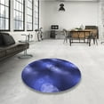 thumbnail image 4 of Ahgly Company Machine Washable Indoor Rectangle Transitional Denim Dark Blue Area Rugs, 7' x 10', 4 of 7