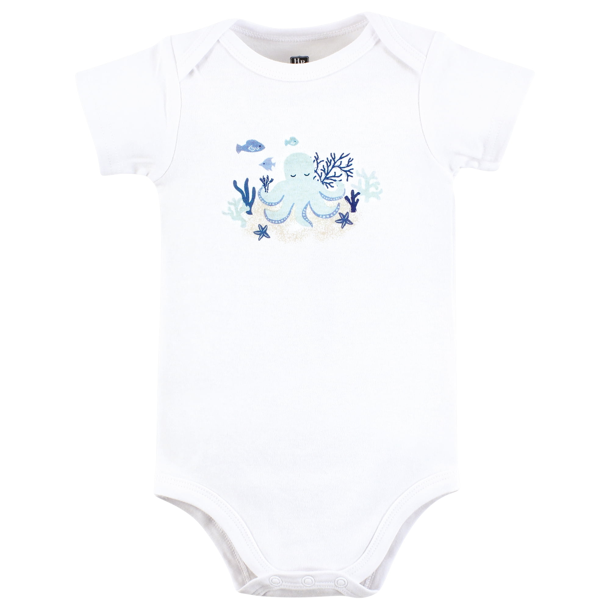 Hudson Baby Infant Boy Cotton Bodysuits, Mint Octopus, 18-24 Months