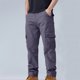 thumbnail image 1 of Pantalones largos para hombre, pantalones de algodón, color liso, multibolsillos, pantalones cargo, pantalones de trabajo, pantalones cargo casuales, pantalones de pierna recta, pantalones vaqueros, p, 1 of 4