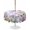 Lavender, variant on Outdoor Tablecloth with Umbrella Hole for Patio/Picnic/Party/Camping, Pink Flowers Waterproof Table Cloth Round Cover Washable, Spring Floral Butterfly Leaves Plants Retro Beige (Dia 54")