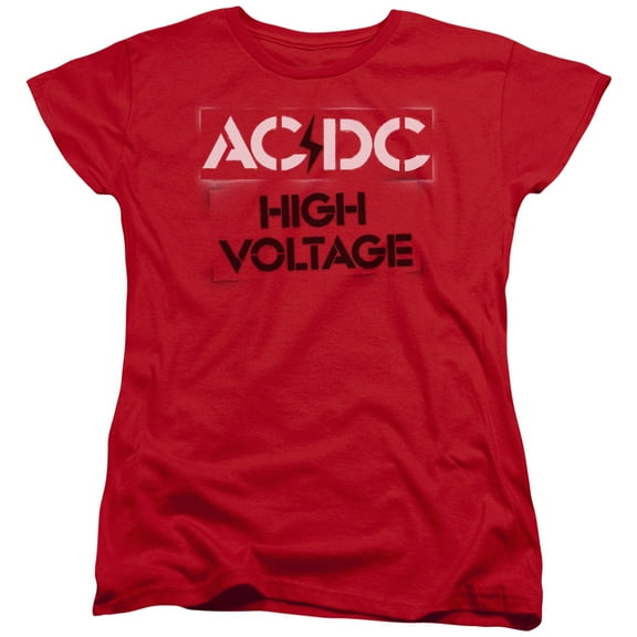 Acdc - High Voltage Stencil - Women's Short Sleeve Shirt - XX-Large