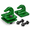 Dark Green, variant on Black Grade 70 Forged Steel Tractor Bucket Grab Hook Bolt-On Tow Mount with Backer Plate 2 Pack