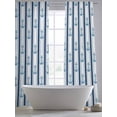 thumbnail image 5 of Ocean Anchor Sheer Curtains 108 Inches Long 2 Panels Blue Striped Light Filtering Semi Sheer Window Curtains Drapes for Bedroom Living Room 52"x108"x2, 5 of 7