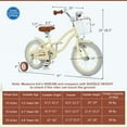 thumbnail image 3 of Prorider 14" Kid's Bike with Removable Training Wheels & Basket for 3-5 Years Old Beige, 3 of 10