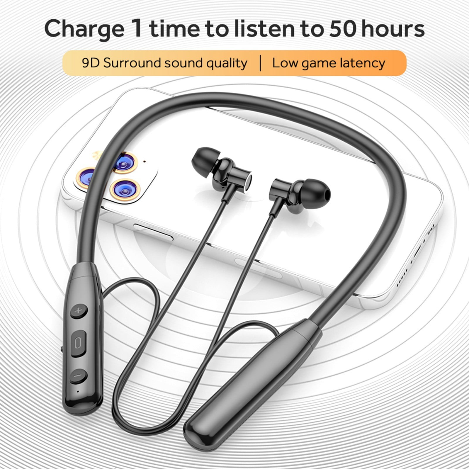 Jrocdr Personal Sound Amplifiers With Charging Case Rechargeable Digital Sound Amplifiers For Seniors Workout Wireless Headphones Wireless Headphones for Working Out Eah-az60