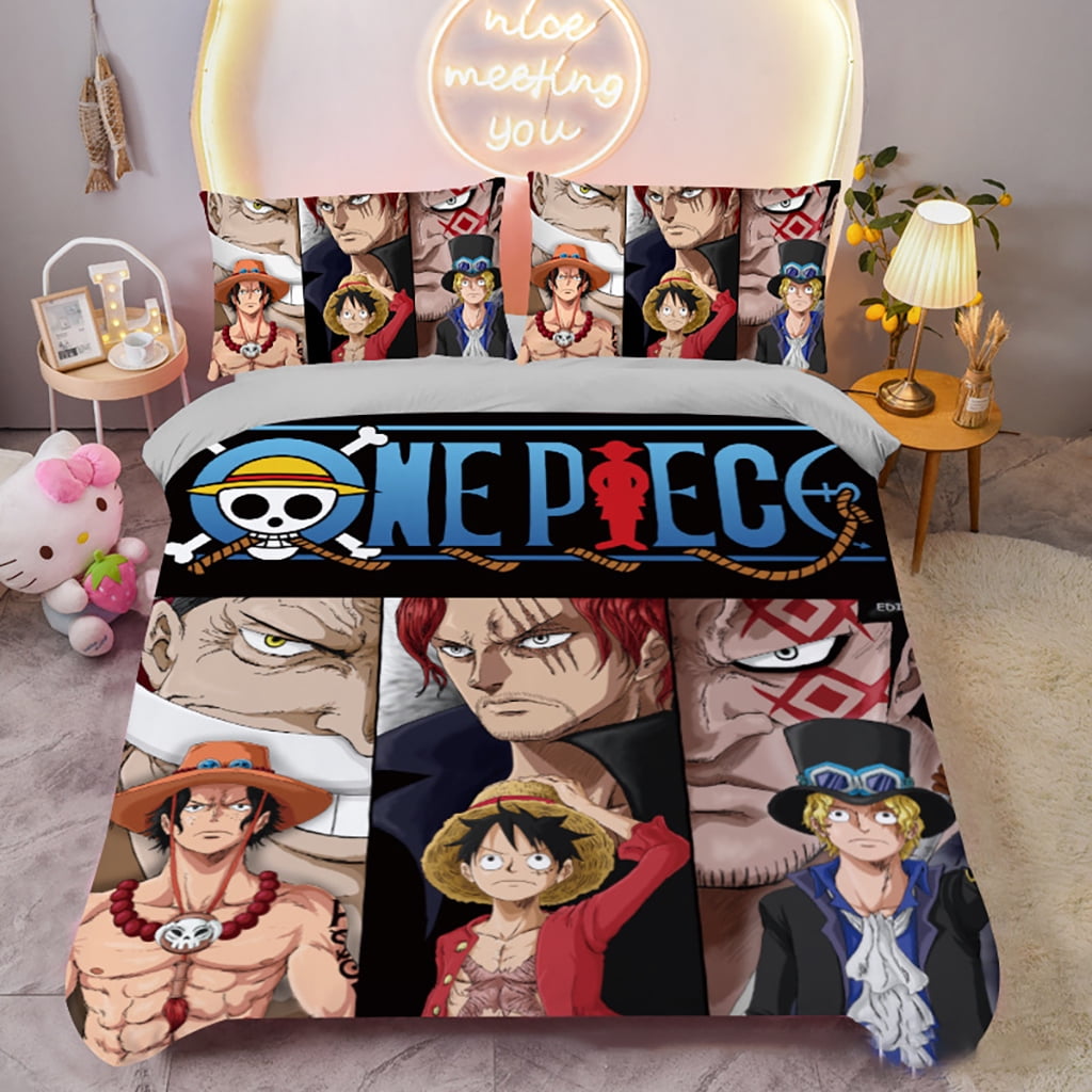 New Anime One Piece Bed Bedding Set Twin Full Queen King Size Cool ...