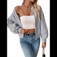 thumbnail image 1 of Sudaderas con Capucha para Mujer, Sudaderas con Cremallera , Chaquetas, Tops Casuales y Cómodos para el Gimnasio, Ropa de Otoño e Invierno. Gris XL, 1 of 10
