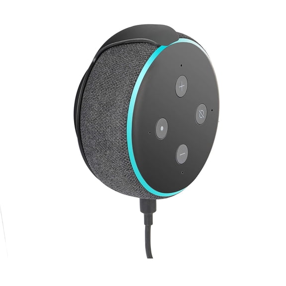 Moonet Wall Mount Holder for Echo Dot 3rd Generation Space-Saving Accessories Without Messy Wires for Dot(3rd Gen) Smart Speakers with Sticking Tape and Drill Nail