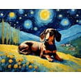 thumbnail image 4 of Stephen Chambers 24x20 Black Modern Wood Framed Wall Art Titled - Dachshund 5, 4 of 6