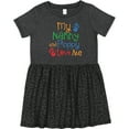 thumbnail image 3 of Inktastic Nanny and Poppy Love Me Grandkid Girls Toddler Dress, 3 of 5