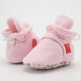 thumbnail image 5 of Newborn Infant Baby Girl Boy Cotton Booties Stay On Sock Slippers Soft Bedroom Shoes Non-Skid Ankle Boots With Grippers Toddler Crib Warm Shoe First Walker Birthday Shower Gift, 5 of 6